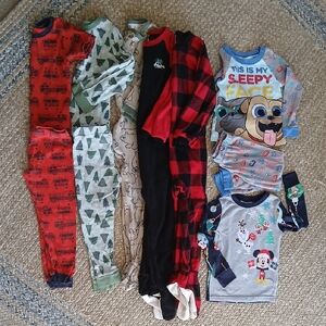 Assorted Toddler Pajama Sets~4T~Red, Green, Black, Blue